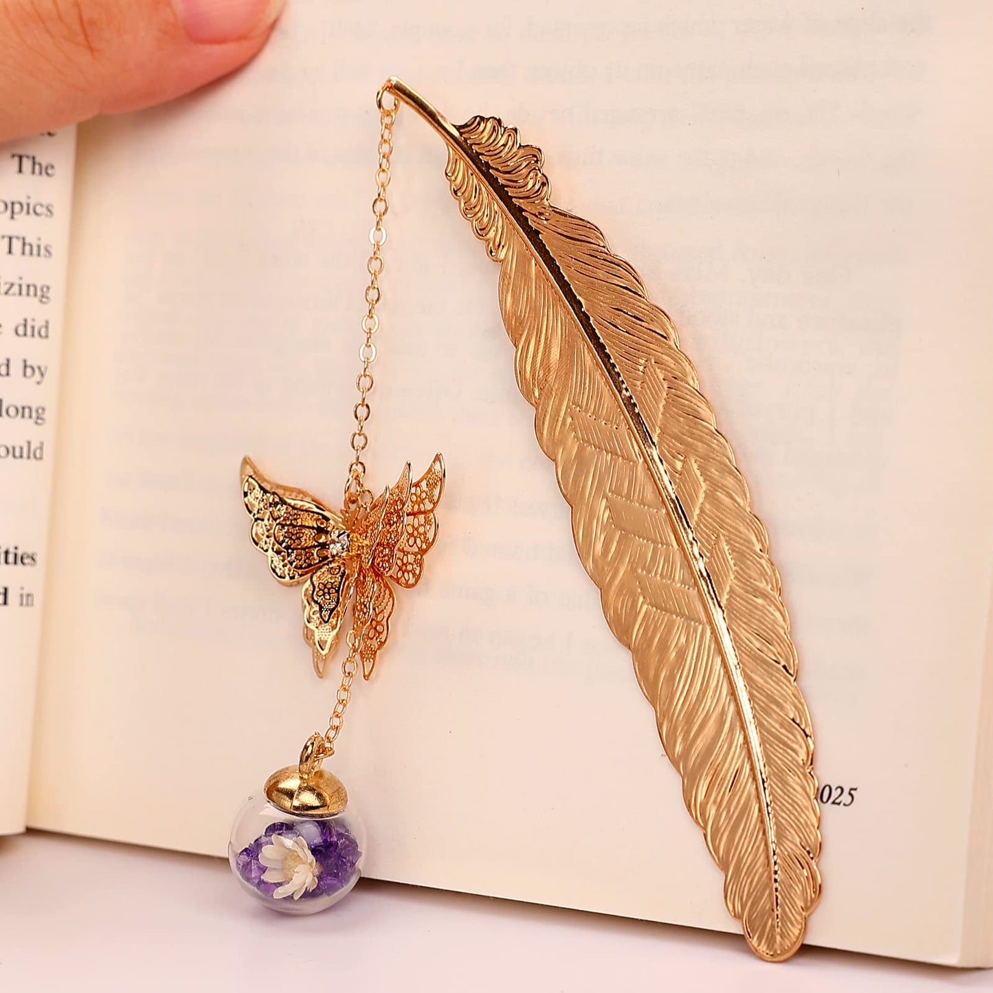 Metal Feather Bookmark