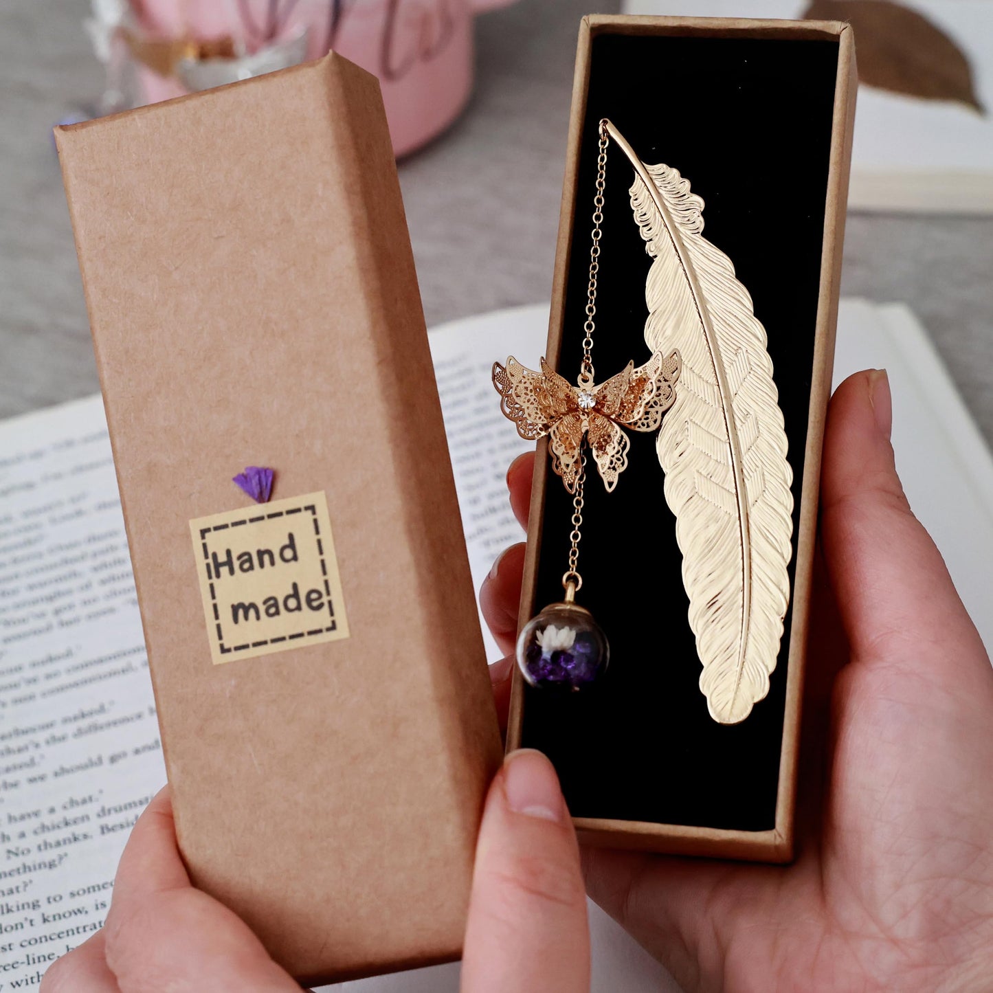 Metal Feather Bookmark