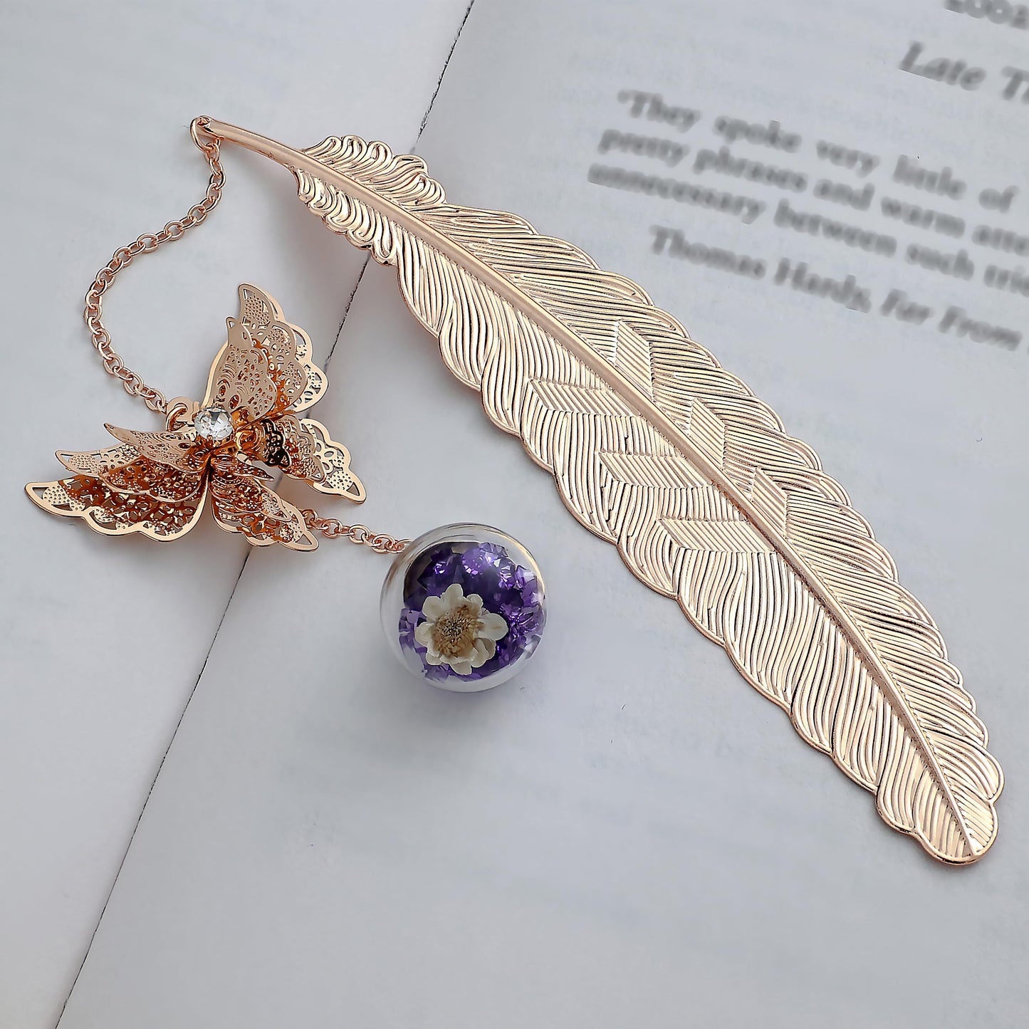 Metal Feather Bookmark