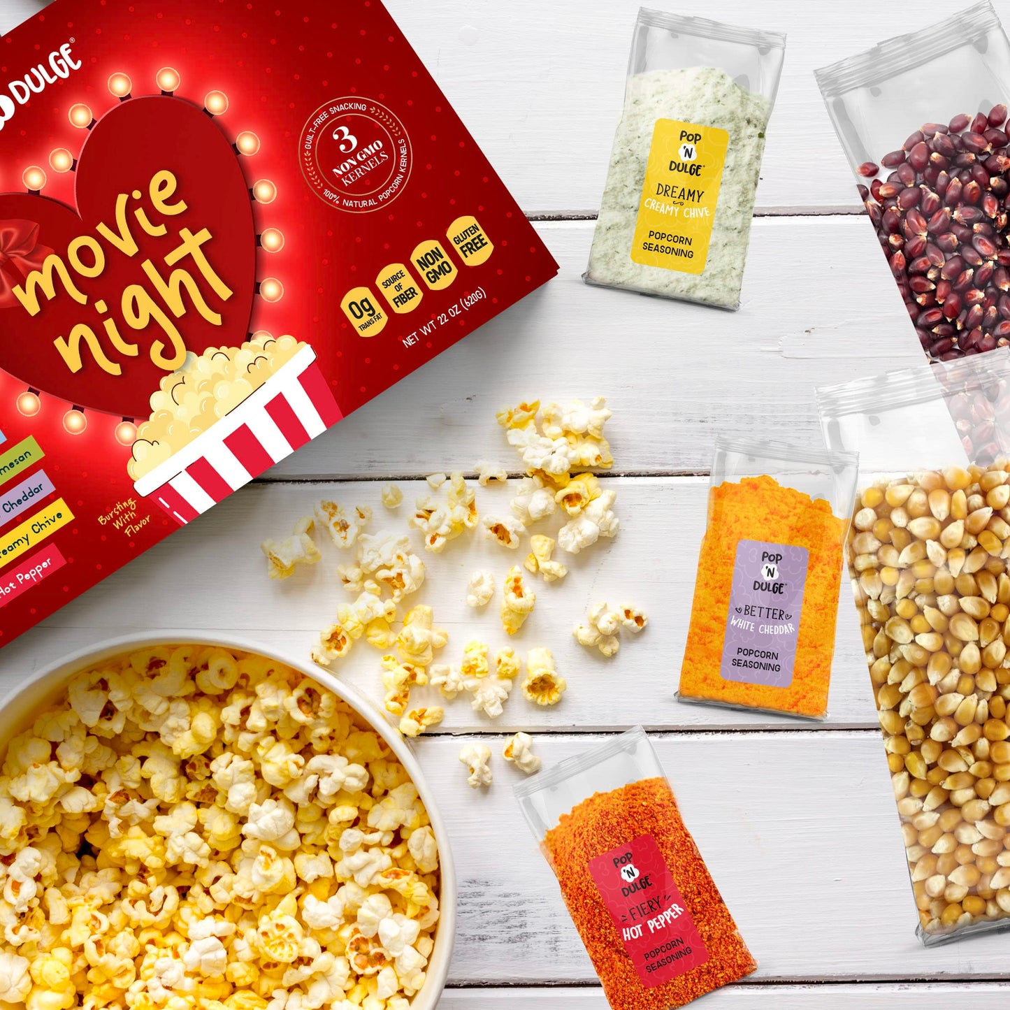 Movie Night Popcorn Gift Set