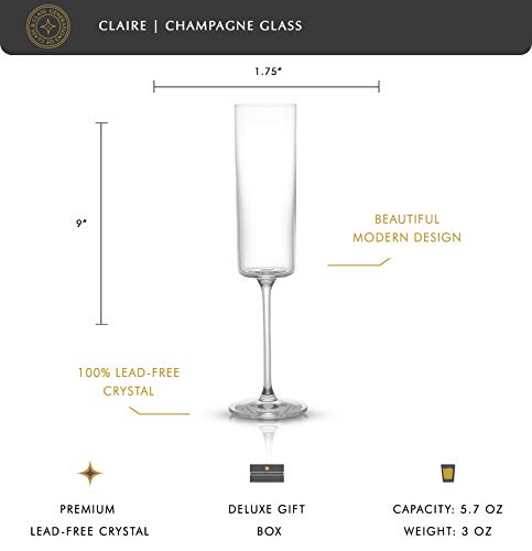 Crystal Champagne Glasses Set