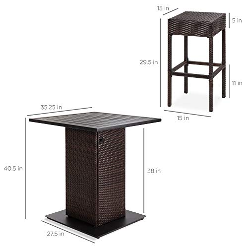 Outdoor Wicker Bar Table