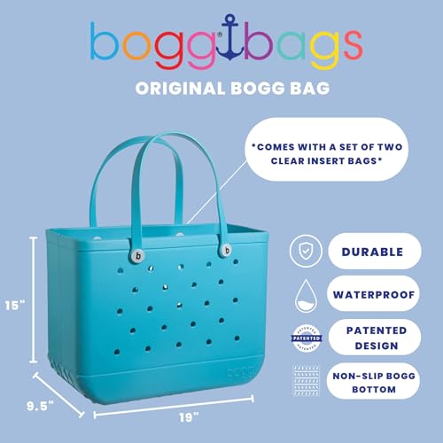  BOGG BAG Original X Large Waterproof Washable Tip Proof  Durable Open Tote Bag for the Beach Boat Pool Sports 19x15x9.5