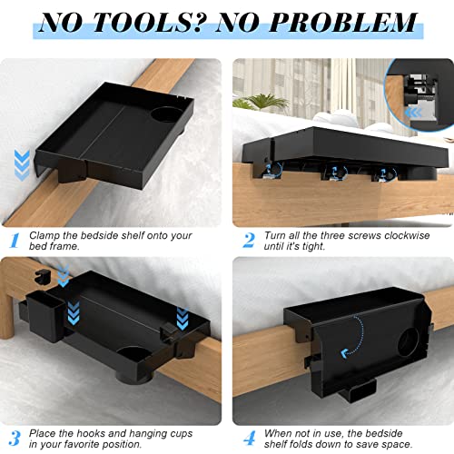 Folding Bedside Shelf