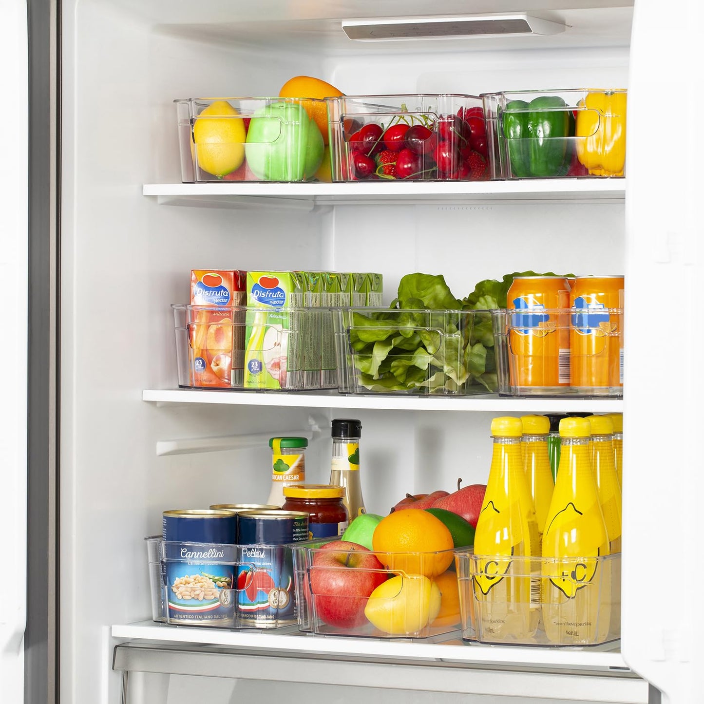 Clear Food bins organizer