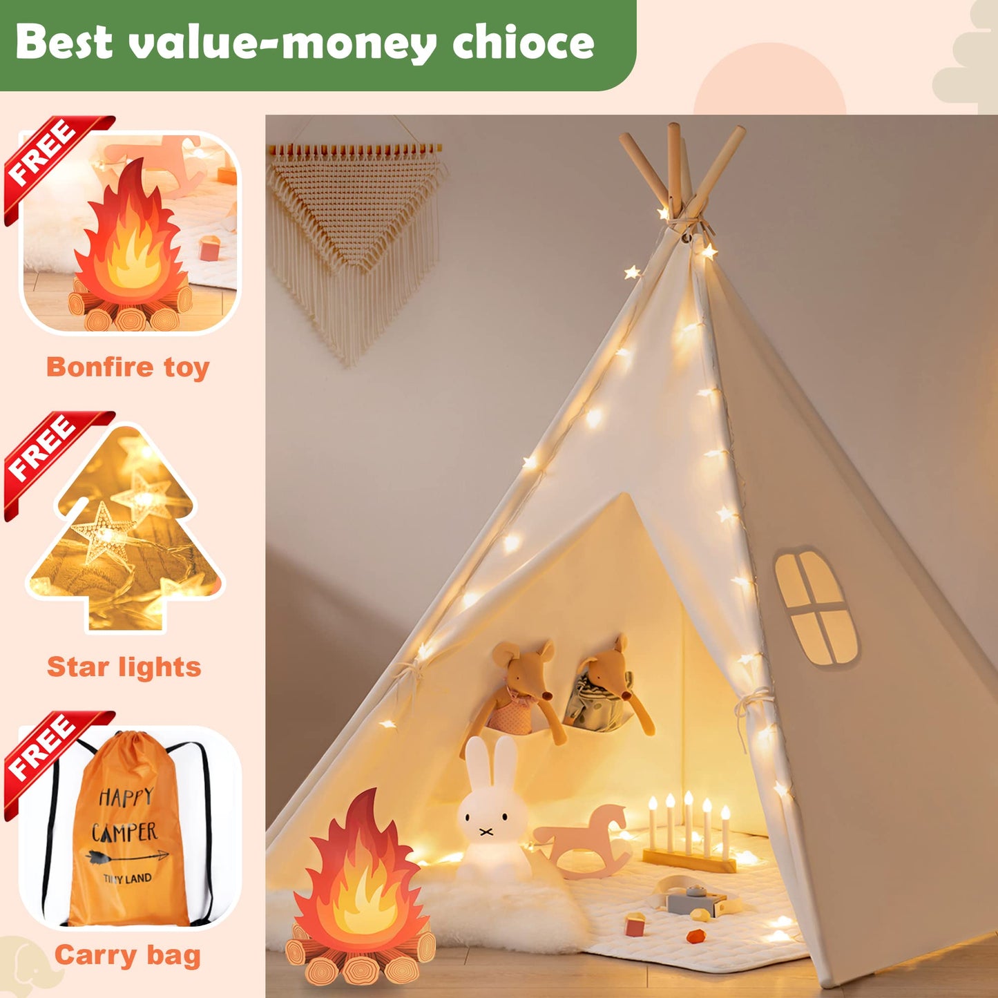 Kids Tent with Lights