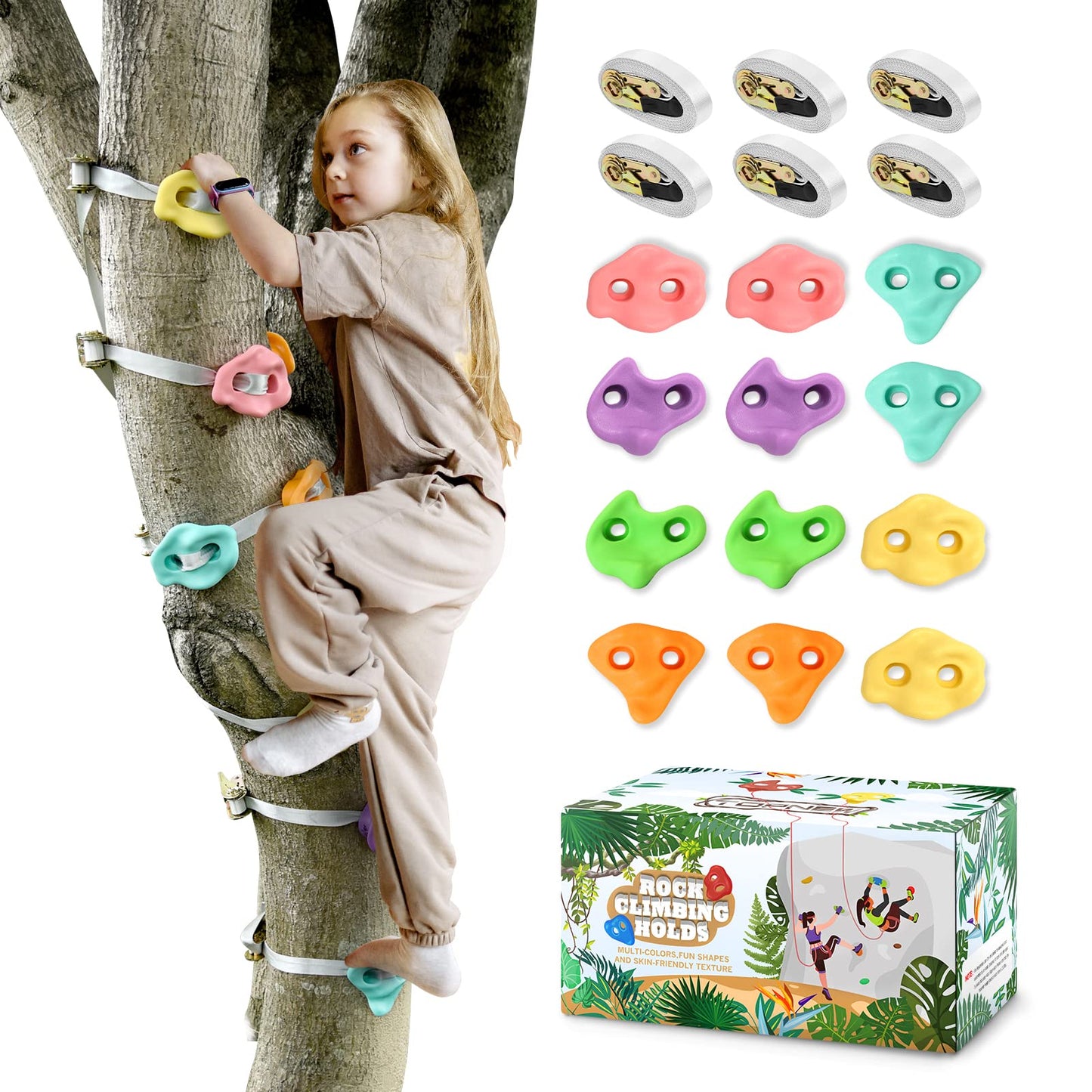 Ninja Tree Climbing Holds for Kids