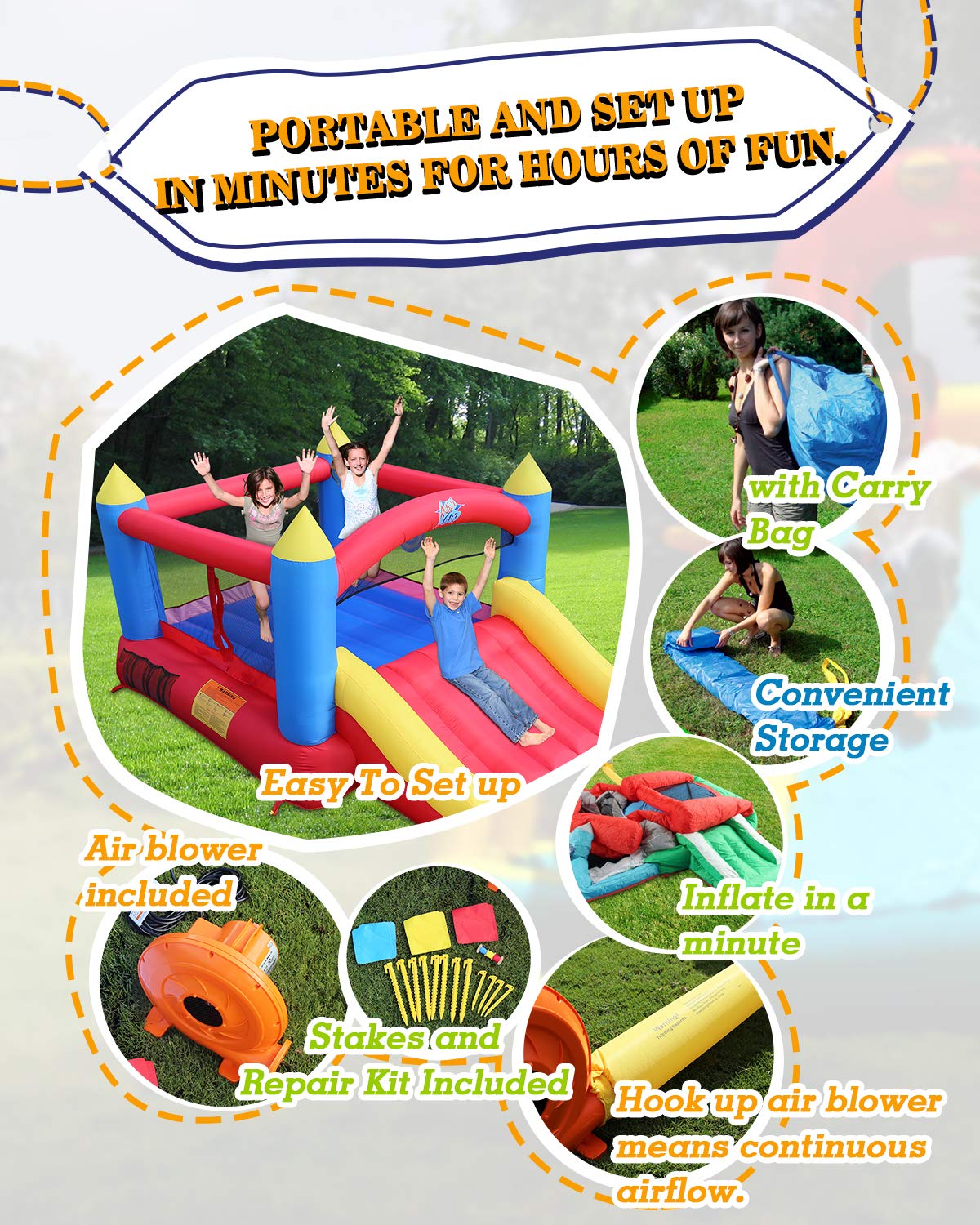 Inflatable Bouncer with Air Blower