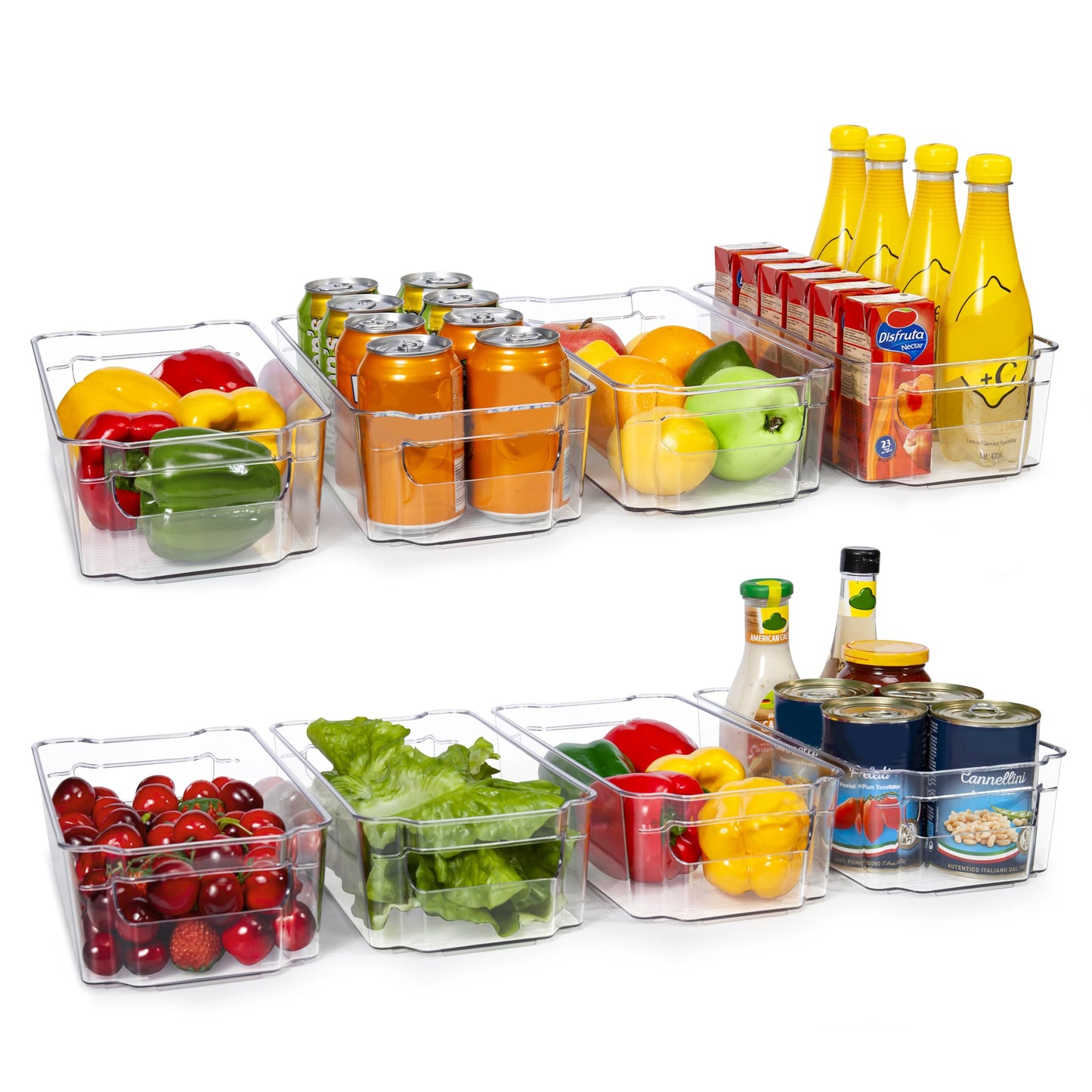 Clear Food bins organizer