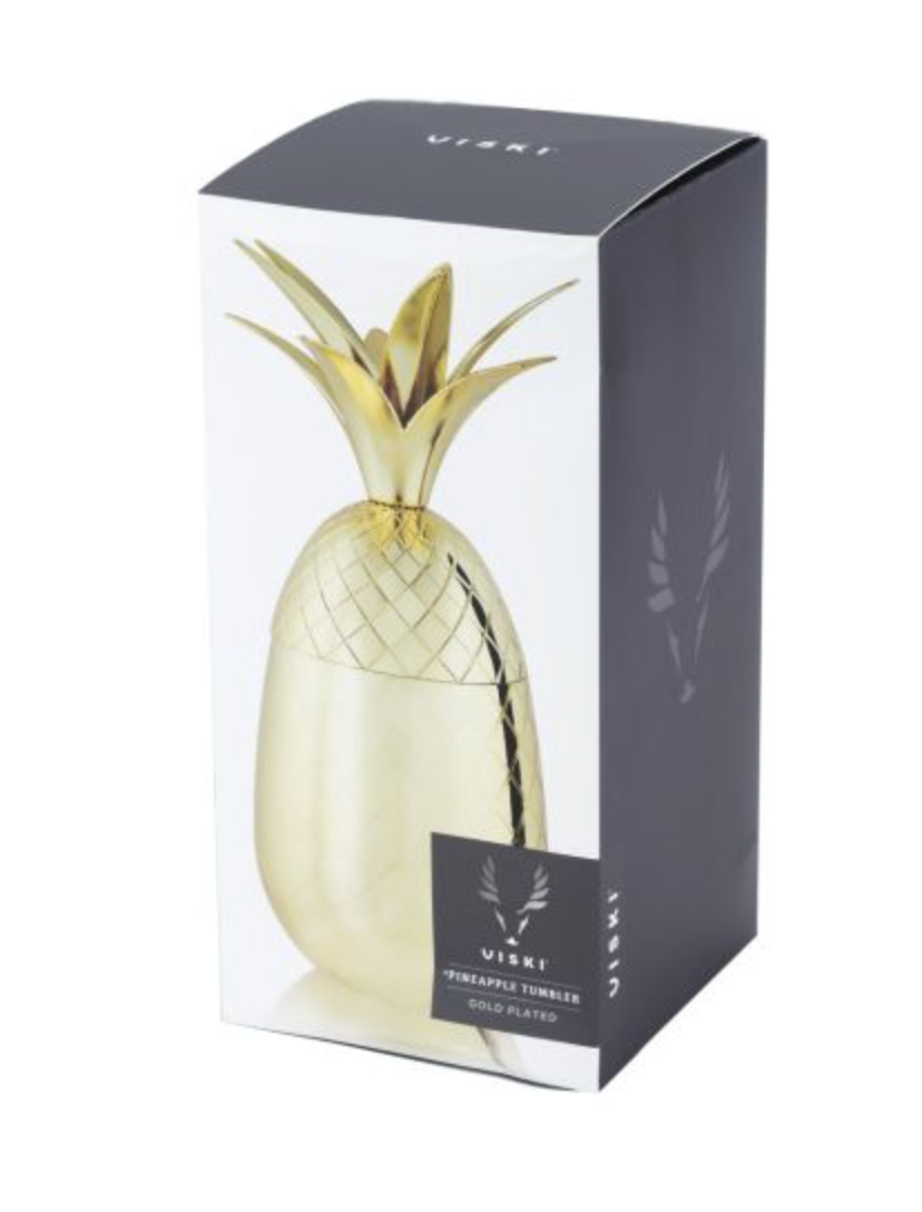 16oz Gold Pineapple Tumbler