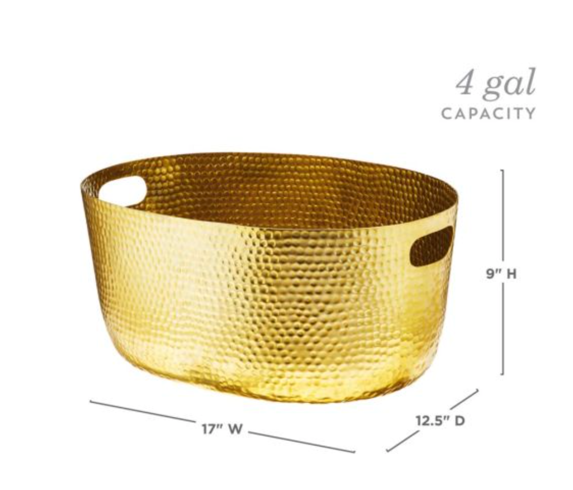Luxury Gold Hammered Tub