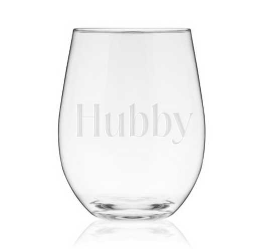 Hubby Wine Glass