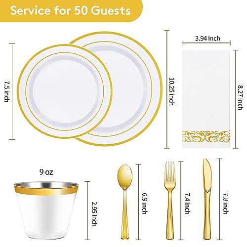 350 Piece Gold Dinnerware