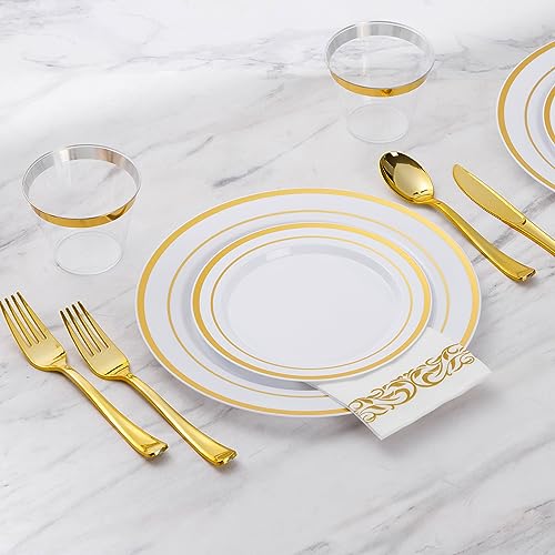 350 Piece Gold Dinnerware