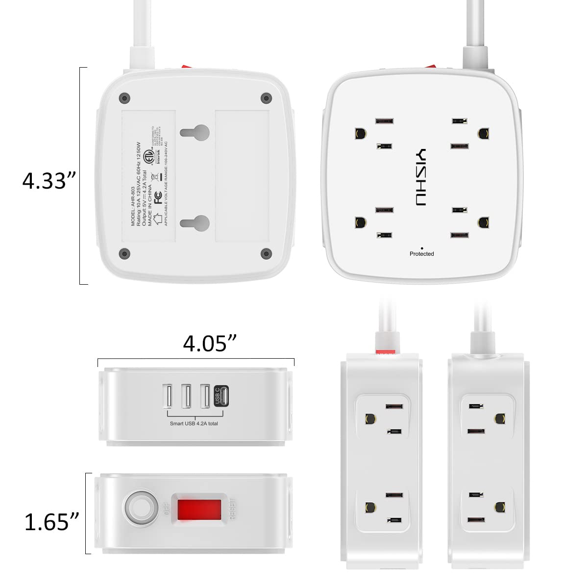 6 Ft Surge Protector Power Strip