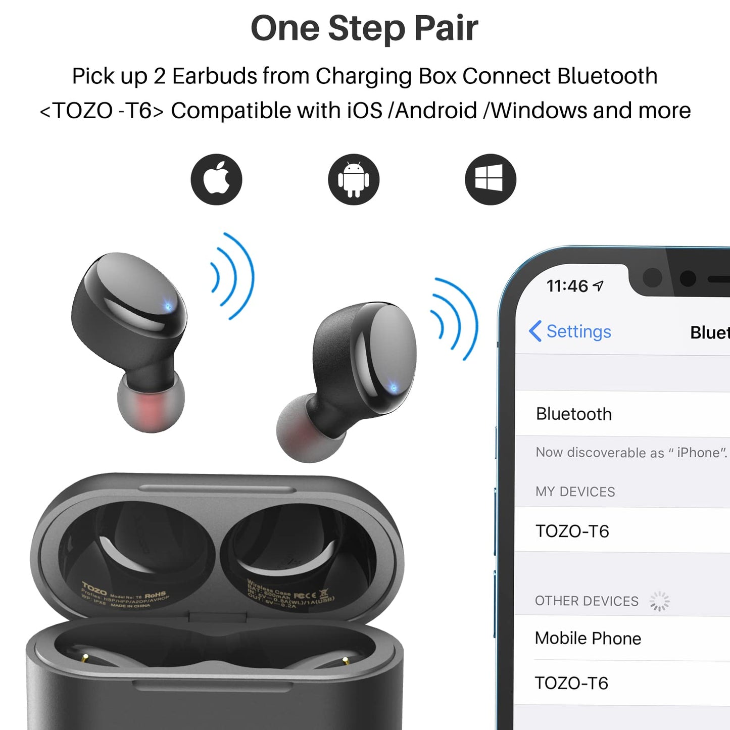 True Wireless Earbuds Bluetooth