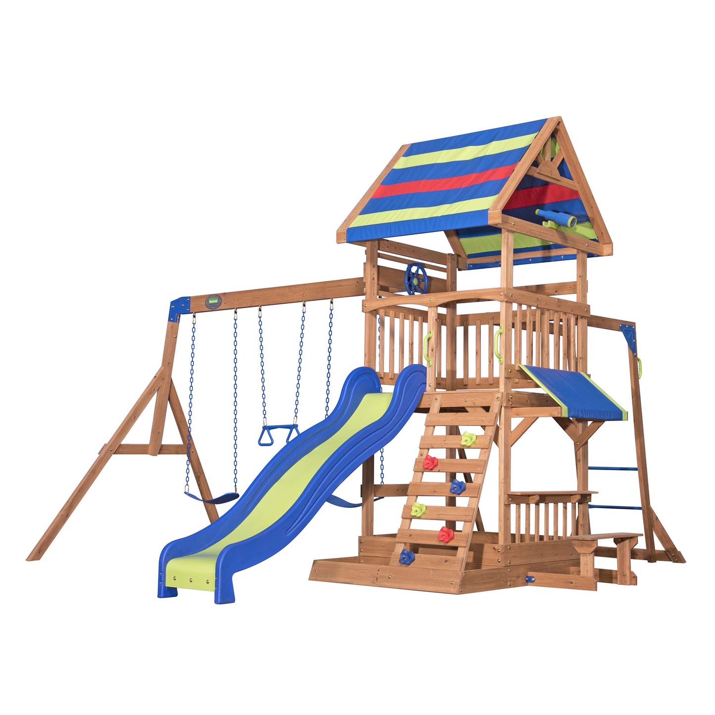 Beach Front Wooden Swing Set