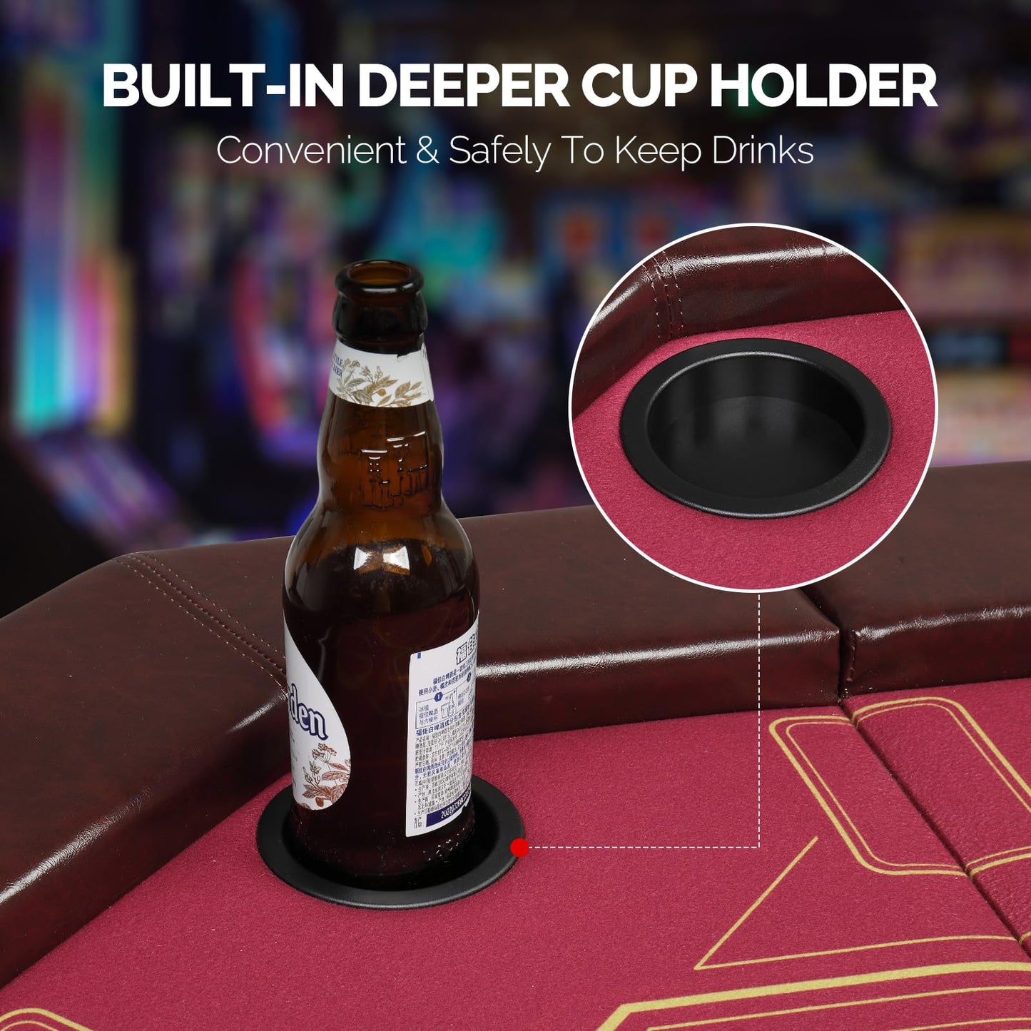 8 Player Poker Foldable Table