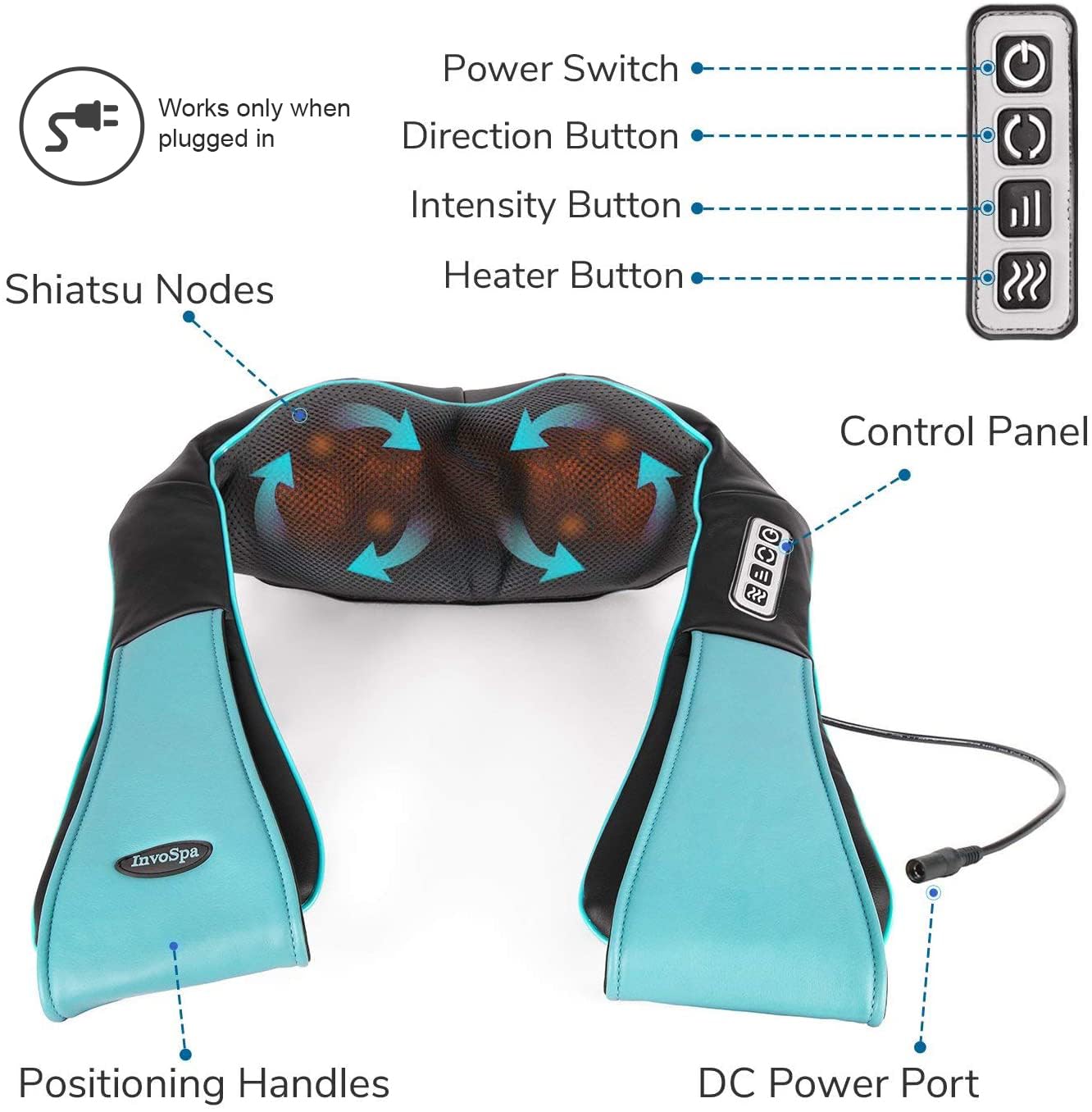 Shiatsu Massager with Heat