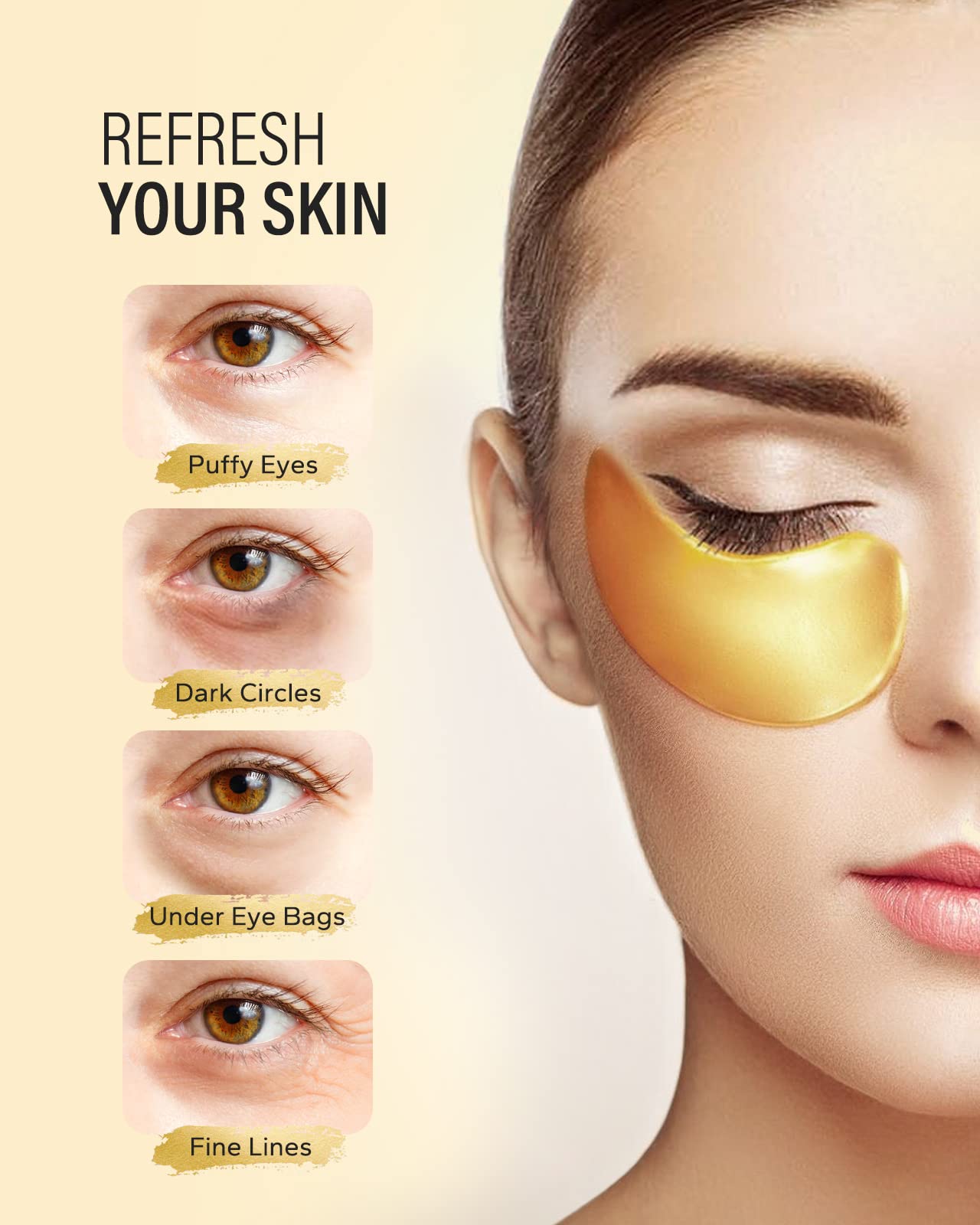 24K Gold Under Eye Patches