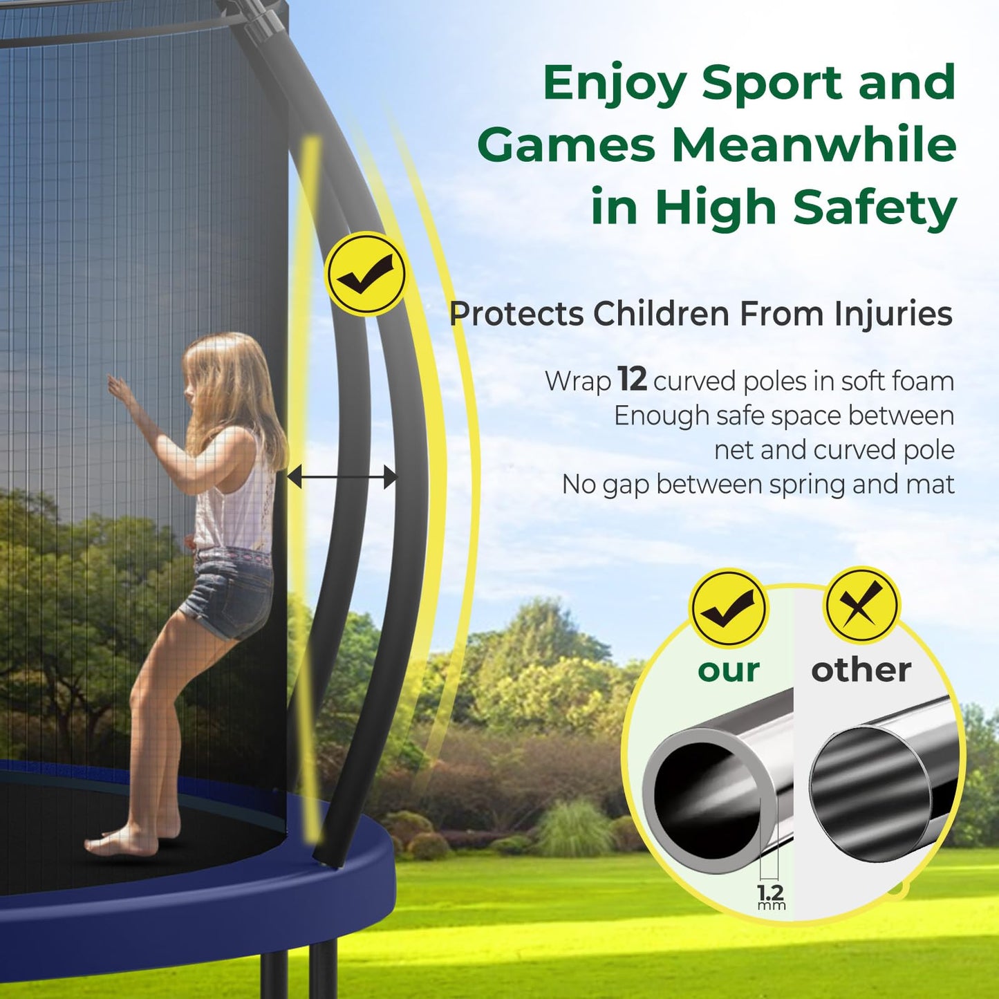 Trampoline for Kids & Adults