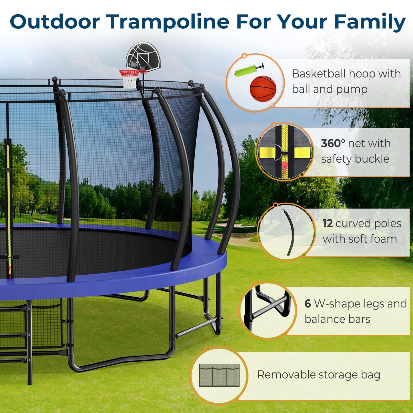 Trampoline for Kids & Adults