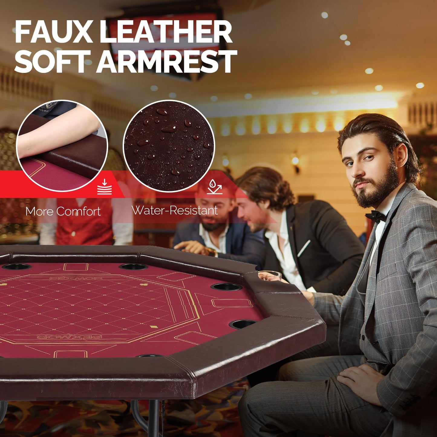 8 Player Poker Foldable Table