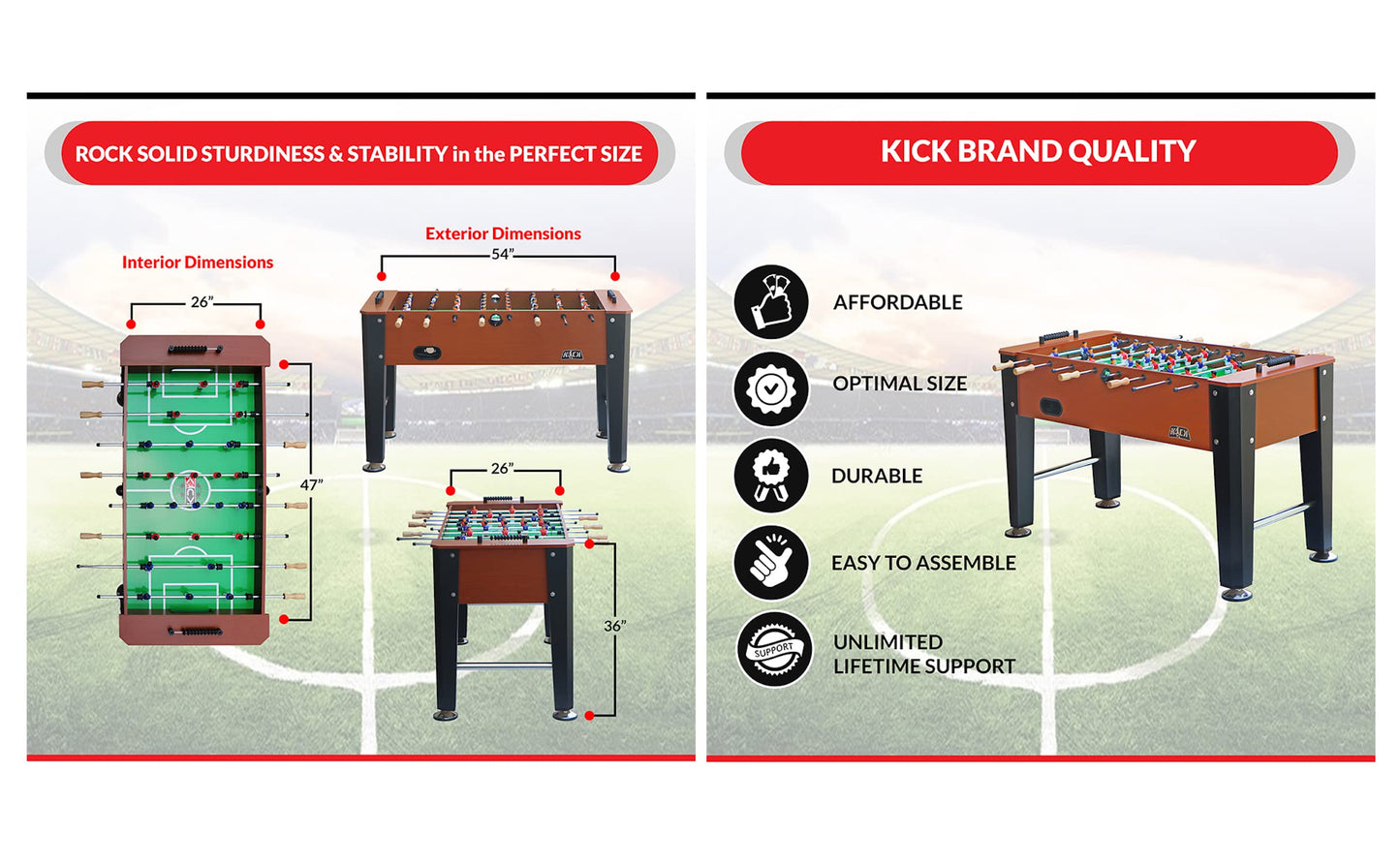 KICK Venture 55" Foosball Table