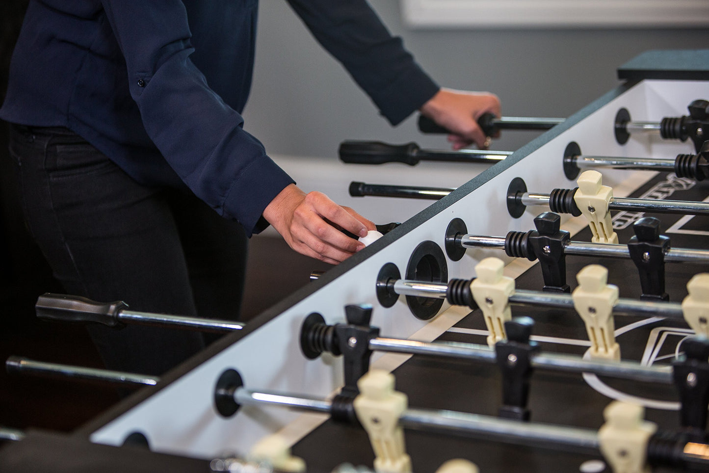 Foosball Table with Internal Ball